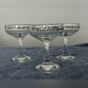 Set of 3- Coupe Glasses